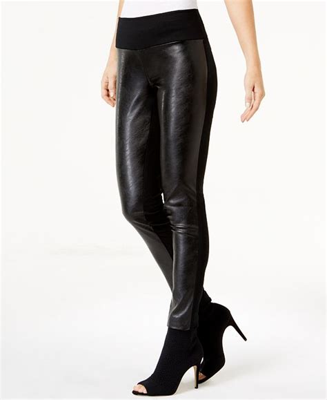 macy's faux leather pants